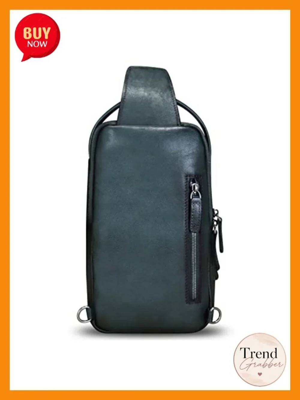 Genuine Leather Sling Bag Crossbody Hiking Backpack Anti-theft Daypack